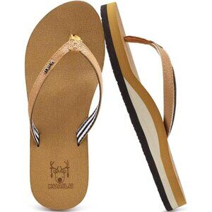 Womens Arch Support Flip Flops Comfortable Yoga Mat Slip on Summer Beach Slipper